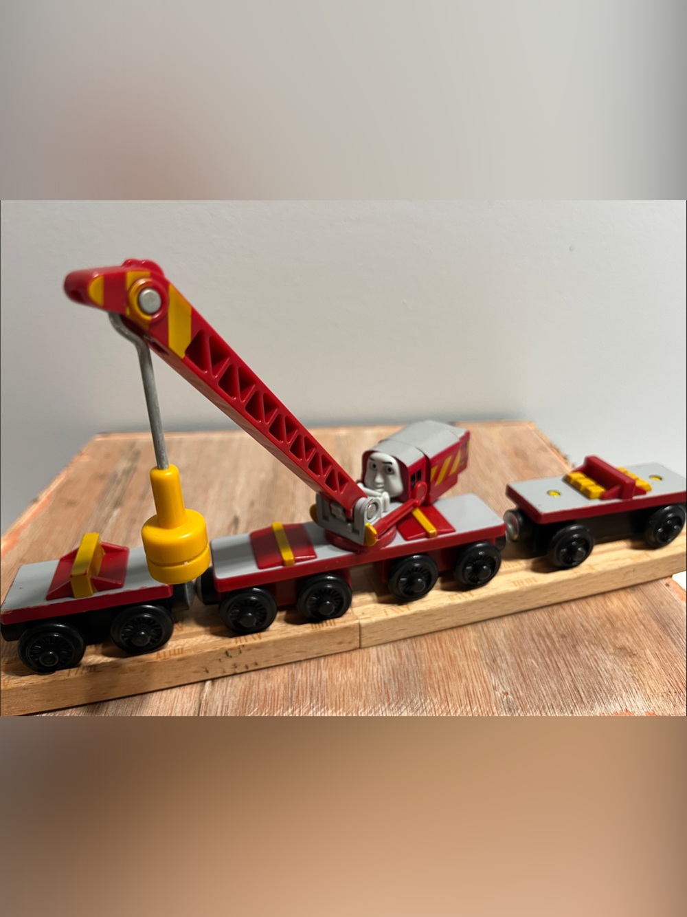 Thomas & Friends Rocky Crane With Front & Back Tenders Wooden Cars Y4379 Trains